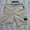 STONE ISLAND STRETCH COTTON TELA SHORTS