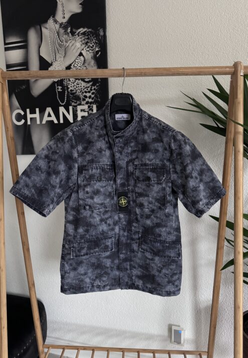 stone island acid wash camo shirt