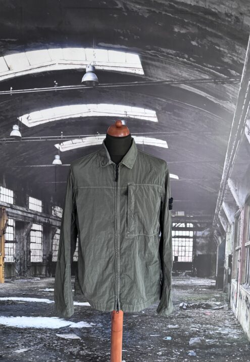 stone island nylon metal in econyl overshirt